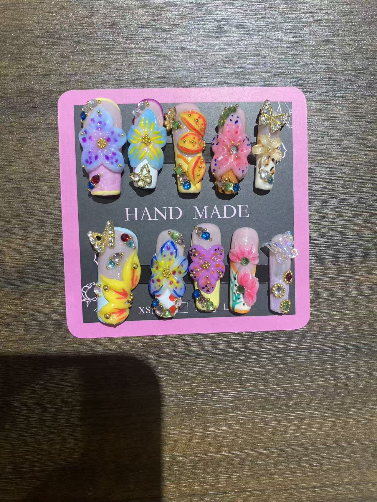 Wholesale Handmade Press On Nails | Medium Long Almond/Square/Drop False Nails