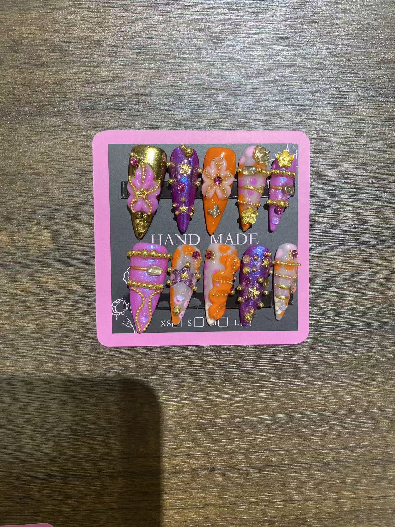 Wholesale Handmade Press On Nails | Medium Long Almond/Square/Drop False Nails
