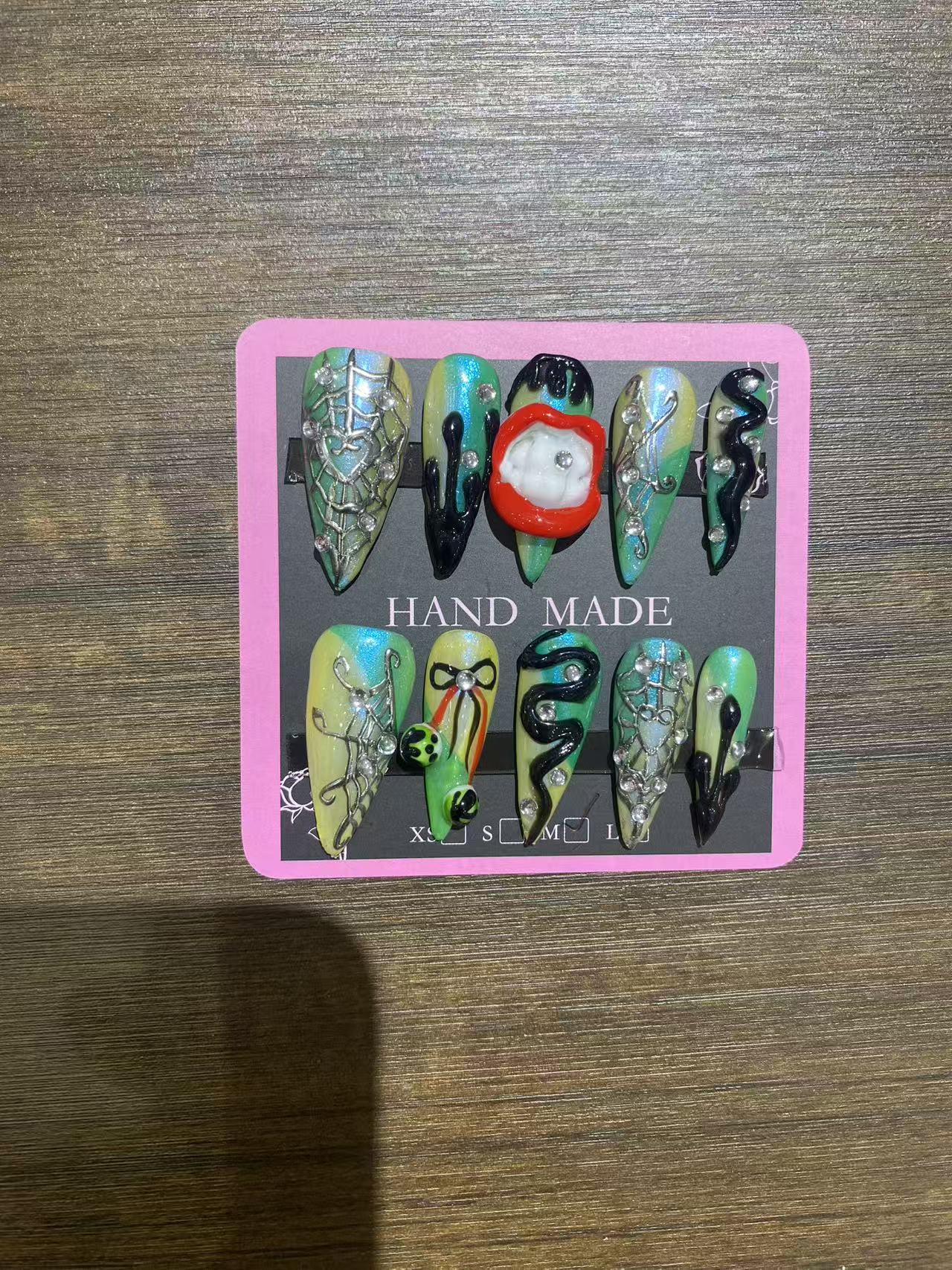 Wholesale Handmade Press On Nails | Medium Long Almond/Square/Drop False Nails